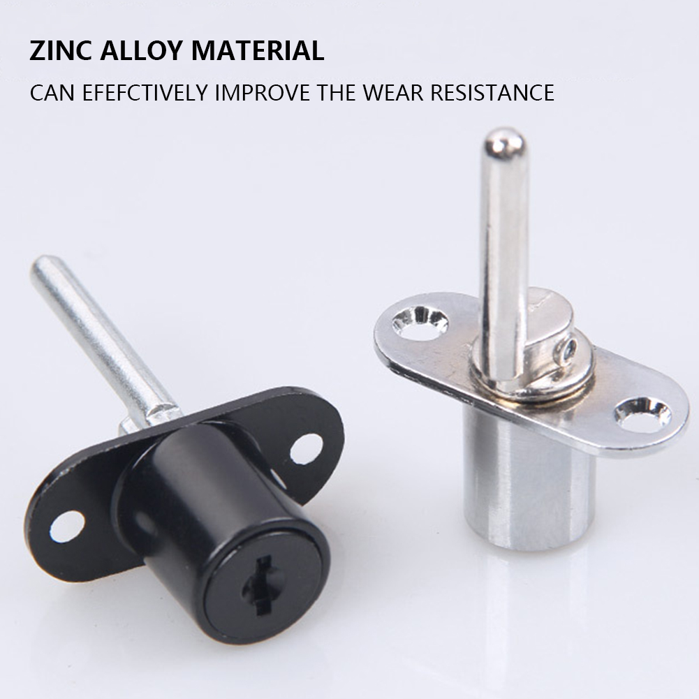 Furniture Hardware Cam Lock - 16/19mm Zinc Alloy Office Desk Drawer