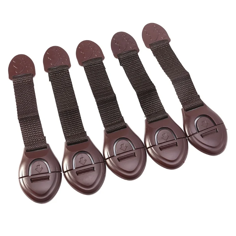 Furniture Hardware Manufacturer - 5pcs/lot Brown Cabinet Safety Lock for