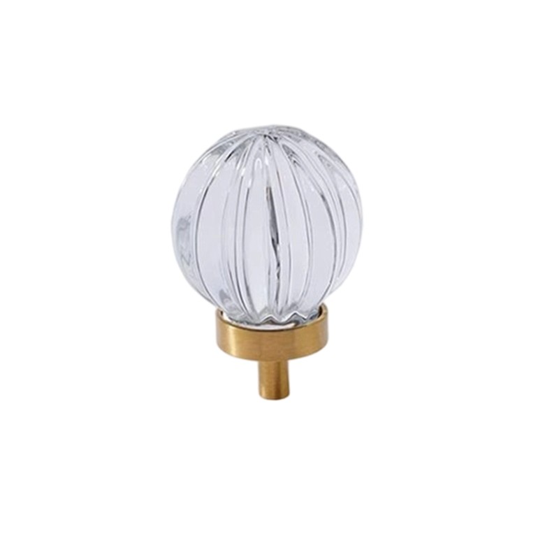 Furniture Hardware Paint - LLCS-Glass Brass Knobs Vintage Crystal Handles