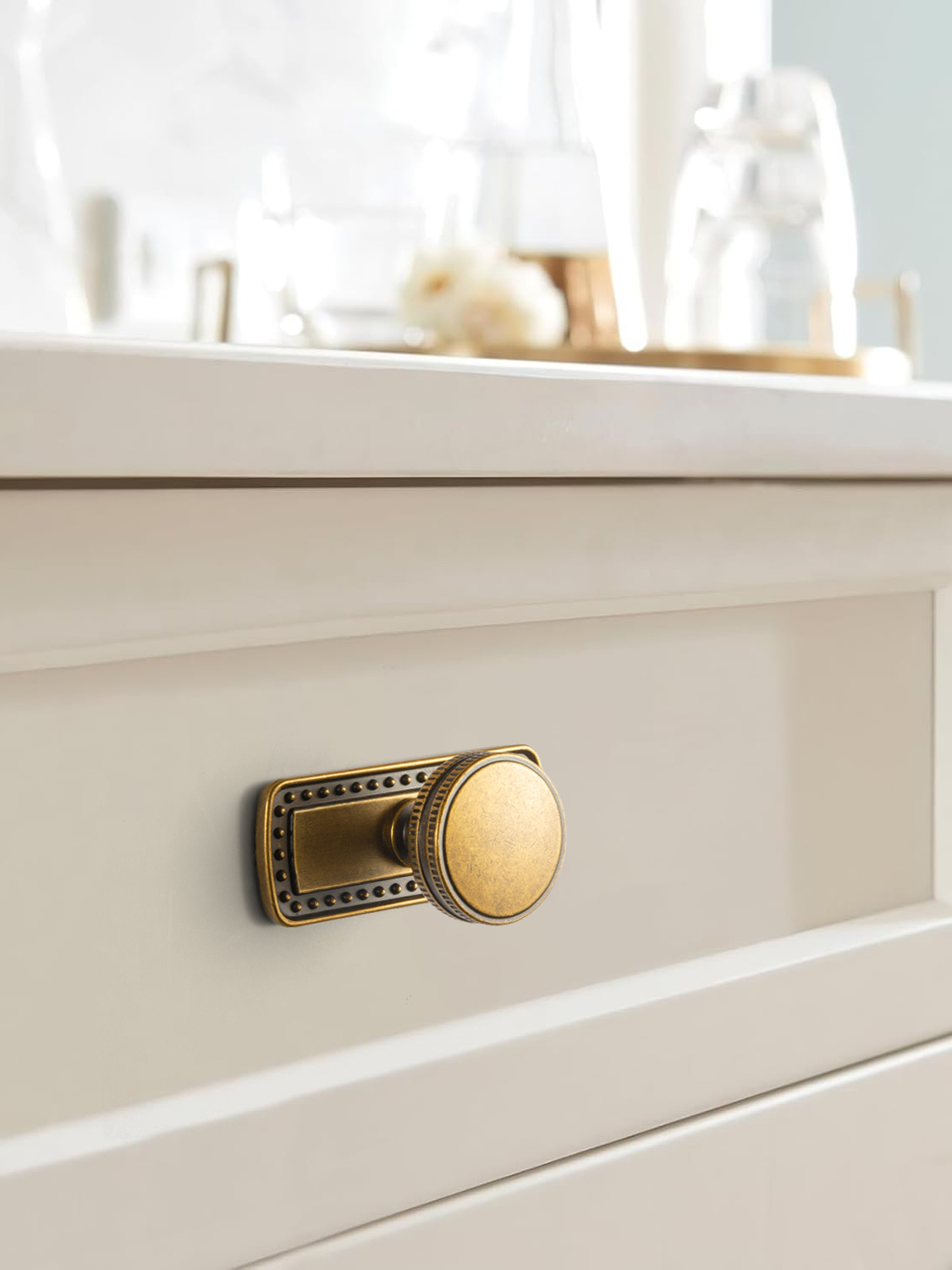 Goo-Ki Vintage Brass Cabinet P - Furniture Hardware With Backplate recension och pris