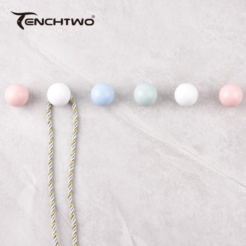 Round Ceramic Hook Clothes Han - Furniture Hardware Parts recension och pris