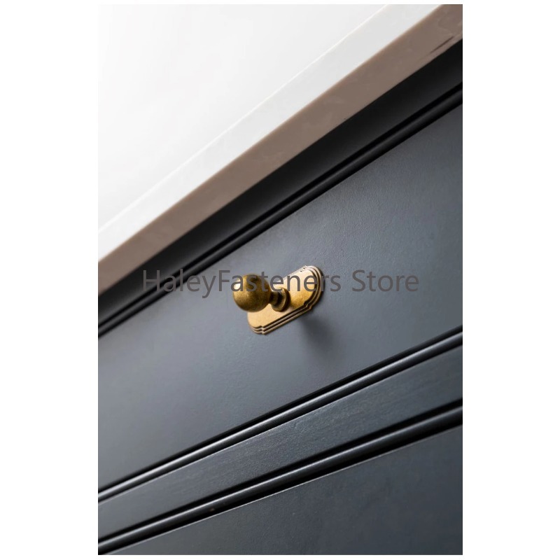 Mid-century Antique Brass Cabi - Furniture Hardware With Backplate recension och pris