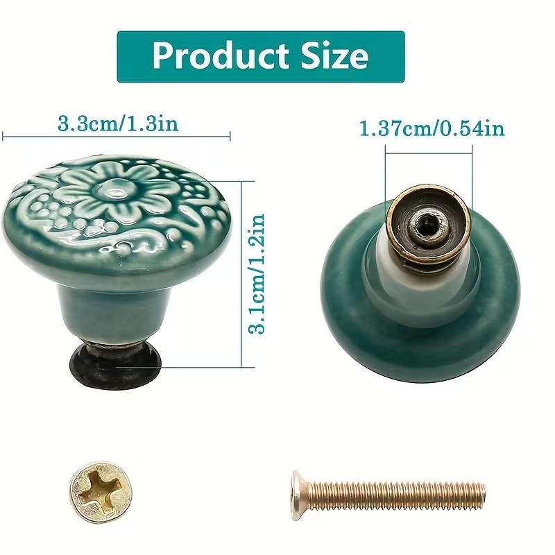 12pcs Ceramic Cabinet Knobs, F - Furniture Hardware Manufacturer recension och pris
