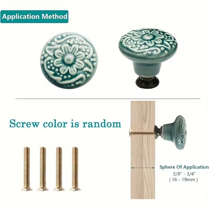 12pcs Ceramic Cabinet Knobs, F - Furniture Hardware Manufacturer recension och pris