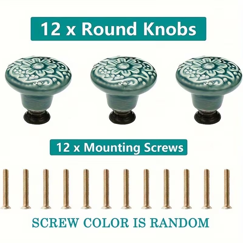 12pcs Ceramic Cabinet Knobs, F - Furniture Hardware Manufacturer recension och pris