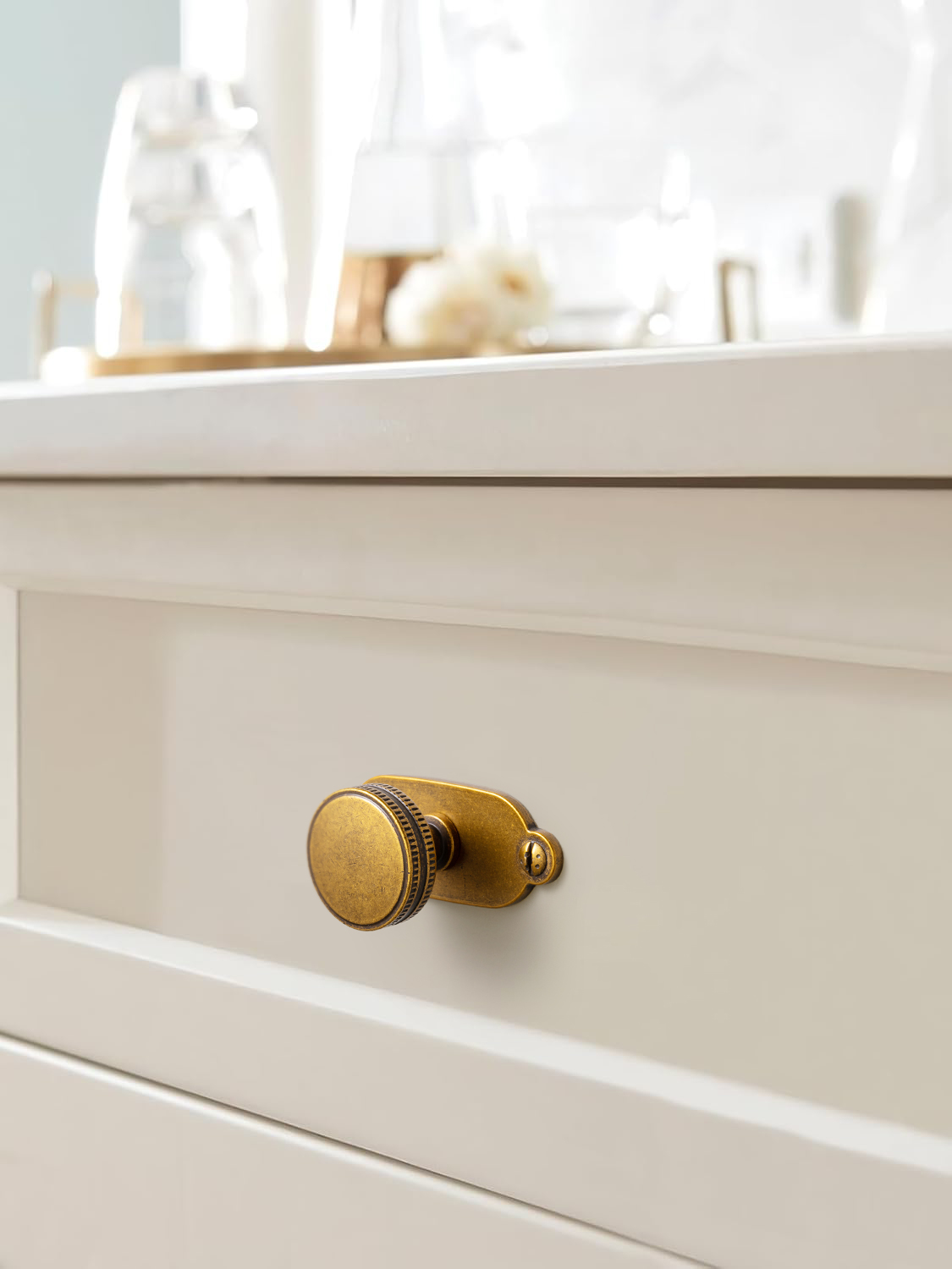Goo-Ki Vintage Brass Cabinet P - Furniture Hardware With Backplate recension och pris
