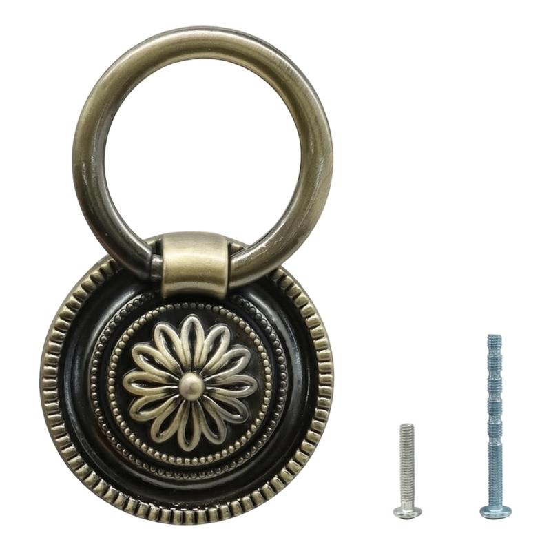 Pack of 6 Antique Bronze Drop  - Furniture Hardware With Backplate recension och pris