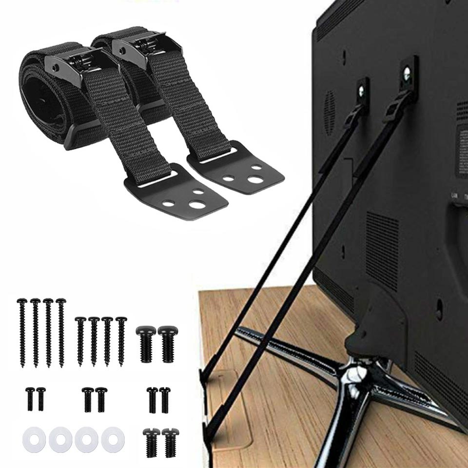 2 Pack Adjustable TV Safety St - Furniture Hardware Manufacturer recension och pris