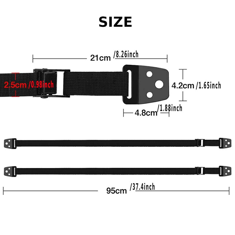 2 Pack Adjustable TV Safety St - Furniture Hardware Manufacturer recension och pris