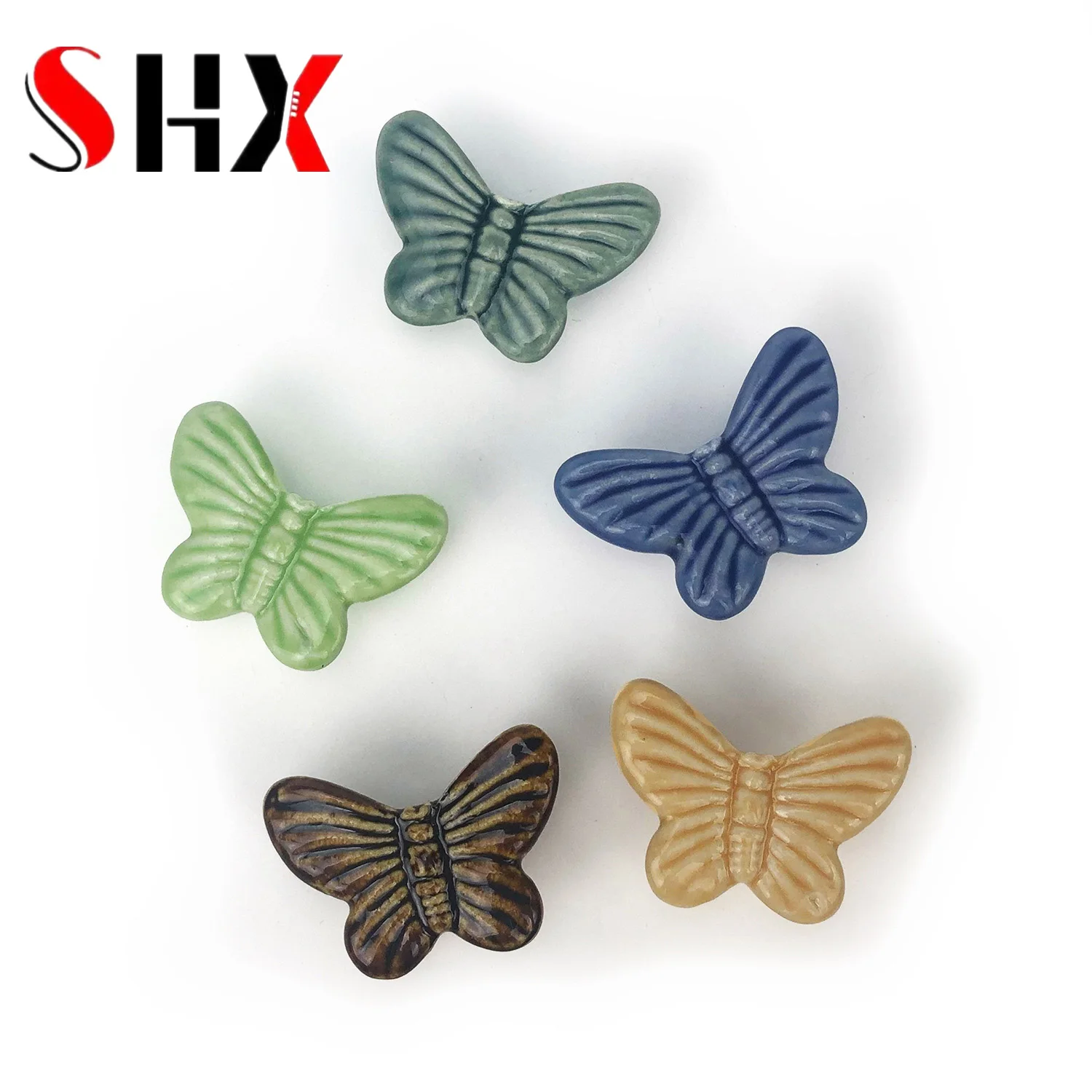 Fine Lovely Butterfly Ceramic  - Furniture Hardware Paint recension och pris
