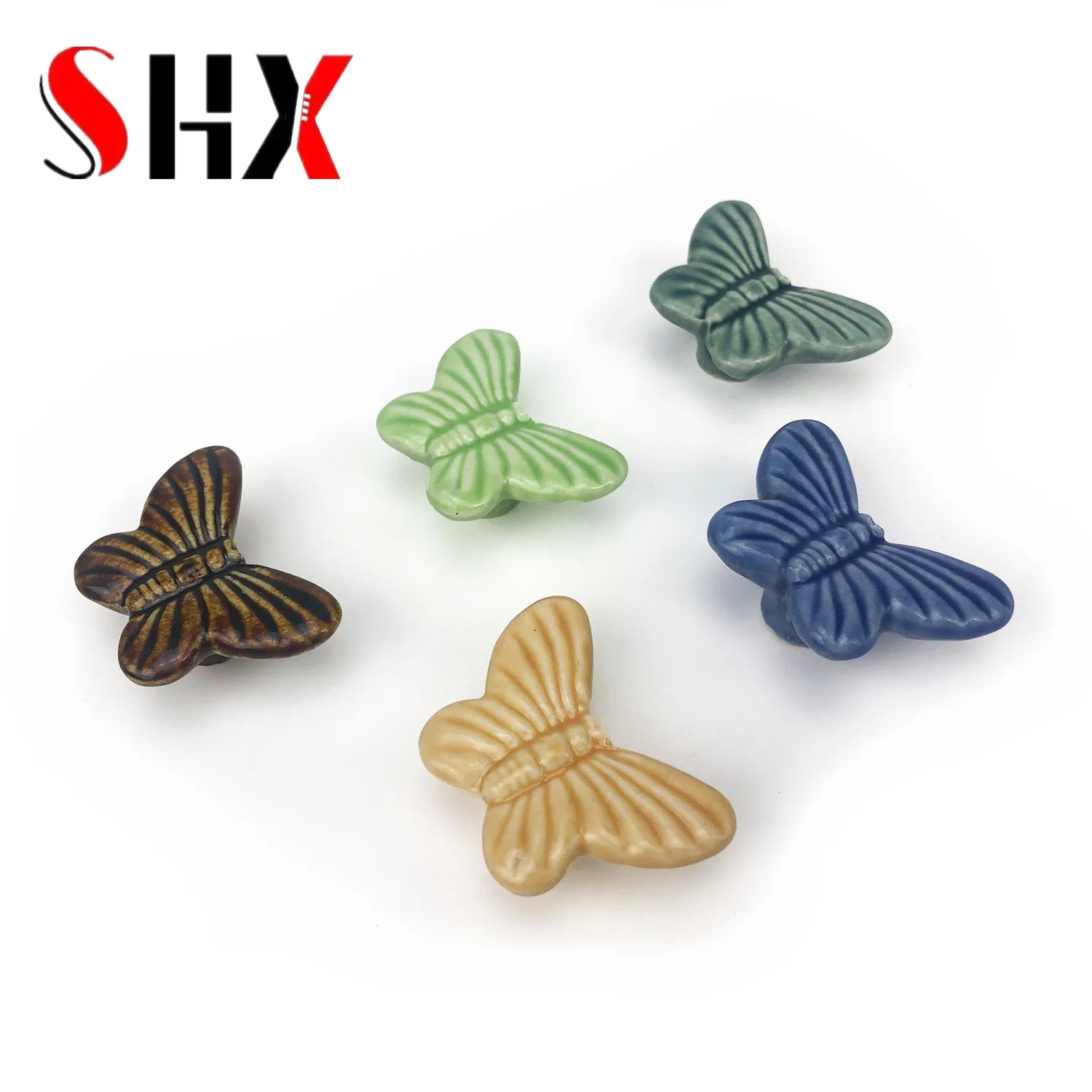 Fine Lovely Butterfly Ceramic  - Furniture Hardware Paint recension och pris