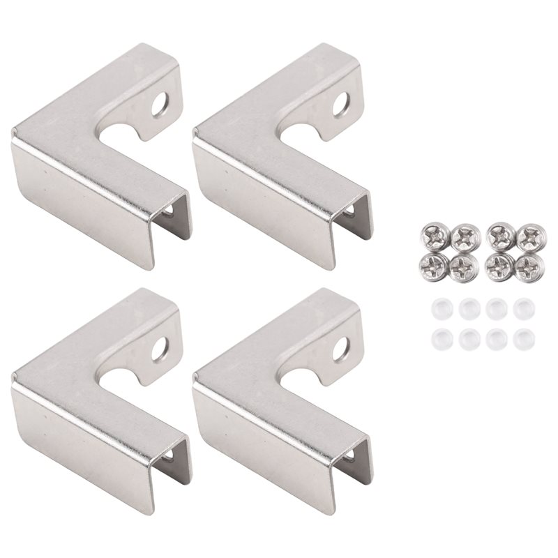 ABUI-4Pcs L Type Glass Fixing  - Furniture Hardware Paint recension och pris