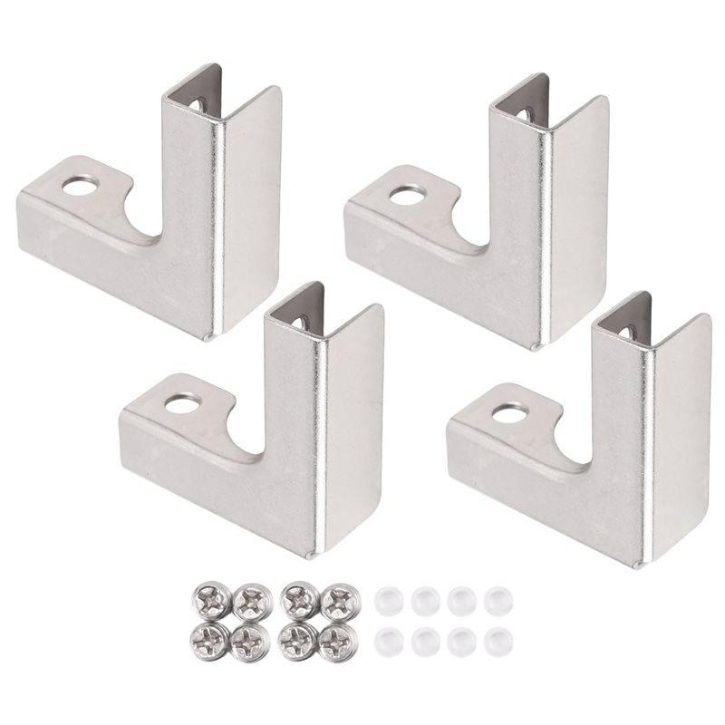 ABUI-4Pcs L Type Glass Fixing  - Furniture Hardware Paint recension och pris