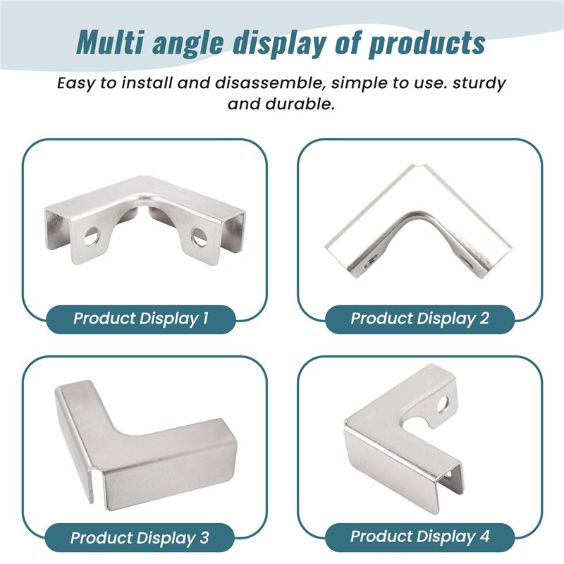 ABUI-4Pcs L Type Glass Fixing  - Furniture Hardware Paint recension och pris